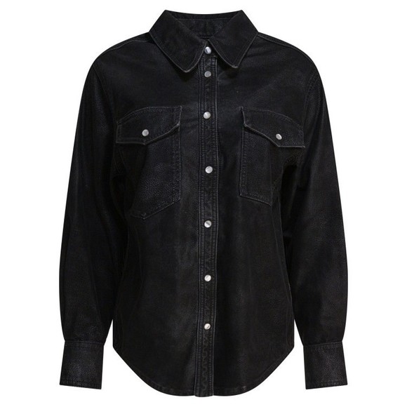 Isabel Marant Étoile Textured Black Button-Down Shirt - NWT - Picture 1 of 4